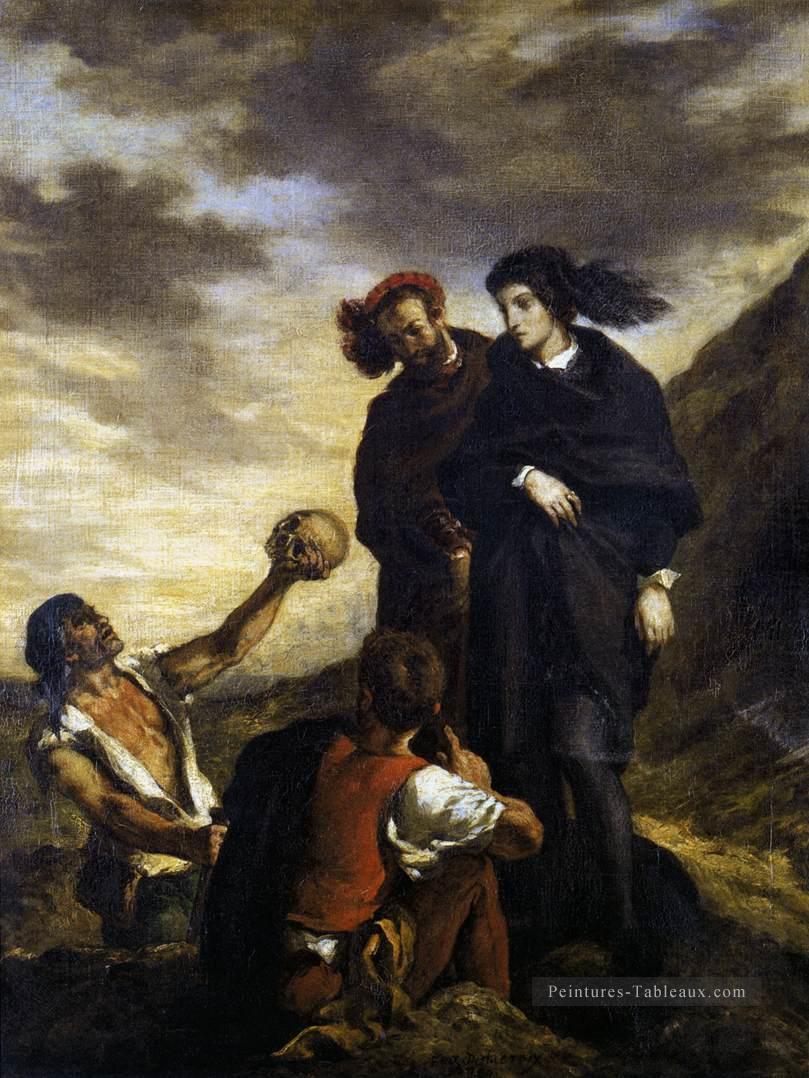 Hamlet et Horatio au cimetière romantique Eugène Delacroix Peintures à l'huile